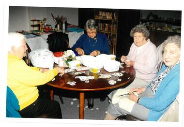 Photograph - Photo, Stamp sorting, Widows activities