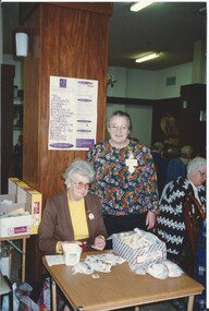 Photograph - Photo, Stamp sorting, Widows activities, 1996