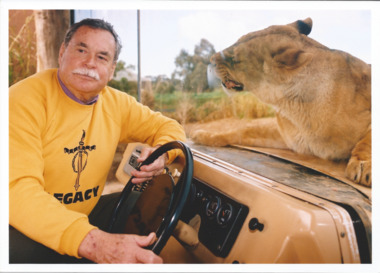 Photograph - Legacy Appeal 2004, Clarendon Photos, Ron Barassi and a lion, 2004