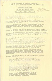 Document, Biography of Lieutenant-General Sir Stanley Savige, c1957