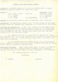 Document - Document, minutes, Biography of Sir Stanley Savige, 1958