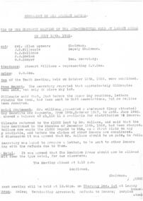 Document - Document, minutes, Biography of Sir Stanley Savige, 1960