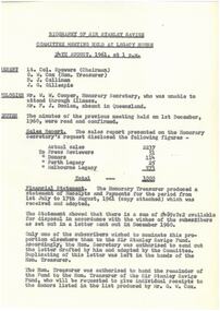 Document - Document, minutes, Committee Meeting: Biography of Sir Stanley Savige