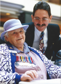 Photograph, Widows Luncheon 1996. President Ray Ward and Myrtle Ingram, 1996