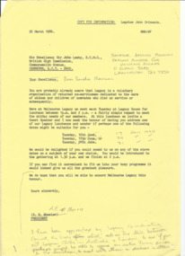 Letter - Document, letter, 25/03/1986