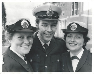 Photograph, Three fine Junior Legatees now of the Victoria Police, 1976
