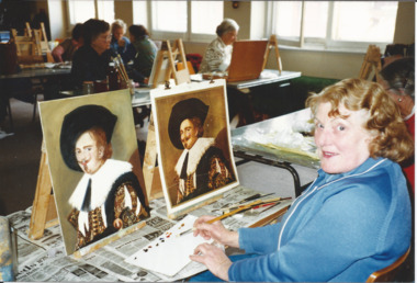 Photograph, Widows activities - Painting classes, 1991