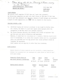Document - Document, report, Staff Organisation Legacy House Present and Future. 20/7/1990, 1990