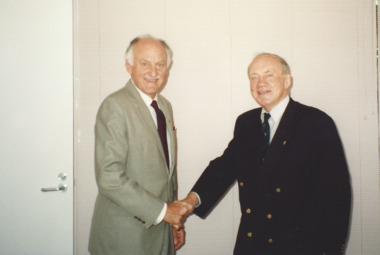 Photograph - Past presidents, Legatees George Woodward and John Stevenson, 1994