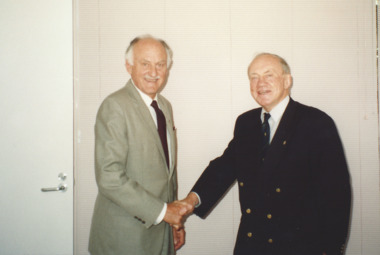 Photograph - Past presidents, Legatees George Woodward and John Stevenson, 1994