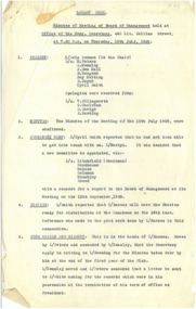 Document - Minutes, Minutes of Meeting of Board of Management (H49)
