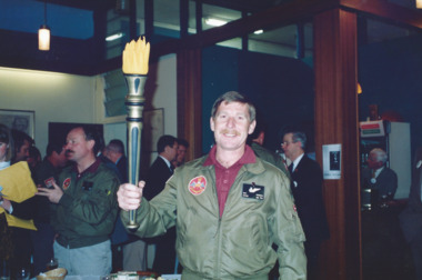 Photograph, Parachute team jump for Legacy, 1991