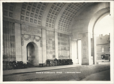 Photograph, Inside Menin Gate, Ypres, 1930