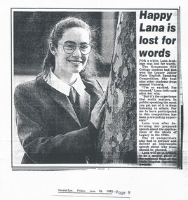 Newspaper - Article, Speaking Contest 1992, 1992