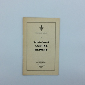 Document, Annual Report 1945-1963, 1945 to 1963