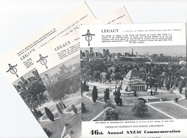 Programme, Annual ANZAC Commemoration Ceremony for Students, 1968 to 1978