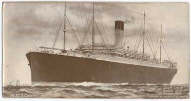 Photograph - Photo, RMS Ceramic, 1920