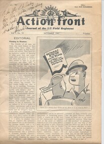 Journal, Action Front. Journal of the 2/2 Field Regiment, 1941