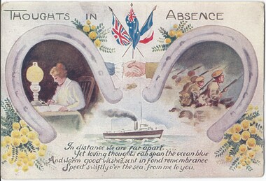 Postcard, Thoughts in Absence, c1917