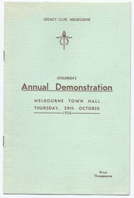 Programme, Children's Annual Demonstration 1936, 1936