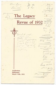 Programme, The Legacy Revue of 1932, 1932