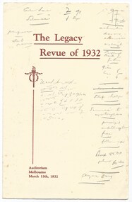 Programme, The Legacy Revue of 1932, 1932