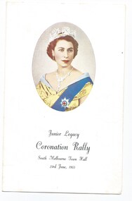 Programme - Document, programme, Junior Legacy, Coronation Rally, 06/1953