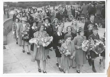 Photograph, Anzac commemoration for students 1945, 1945