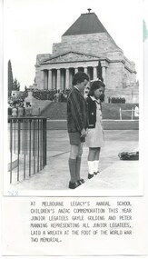 Photograph - Photo, Anzac commemoration for students 1982, 1982