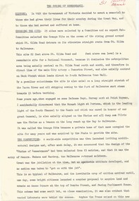 Document, The Shrine of Remembrance : History