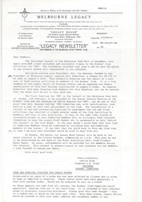 Journal - Newsletter, Legacy Newsletter 1981-1983 (For the members of the Melbourne Legacy Widows' Club), 1981 to 1983