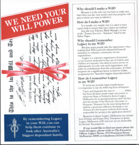 Pamphlet - Document, brochure, We need your will power