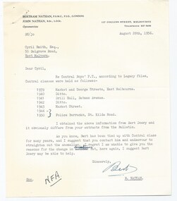 Document, Central Boys PT, 1956