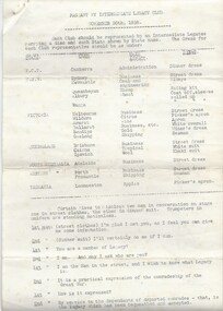 Document - Script, Pageant by Intermediate Legacy Club, November 20th 1935, 1935