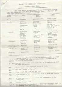 Document - Script, Pageant by Intermediate Legacy Club, November 20th 1935, 1935