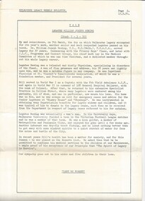 Article, Vale Legatee Raymond Morgan Hall / Vale Legatee William Joseph Newing, 1970