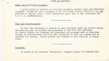 Journal - Document, newsletter, Legacy Newsletter 1963-1964, 1963 and 1964