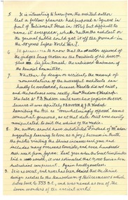 Document, Legatee Frank Doolan notes on the Shrine of Remembrance