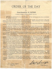 Document, Order of the day