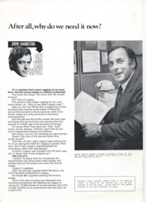 Pamphlet - Document, brochure, After all, why do we need it now?, 1974