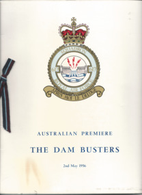 Programme - Document, programme, Australian Premiere. The Dam Busters, 1956