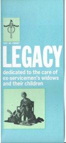 Pamphlet - Document, brochure, LEGACY dedicated to the care of ex-servicemen's widows and their children, 1966?