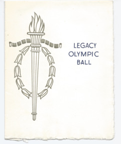 Pamphlet - Document, brochure, Legacy Olympic Ball, 1956