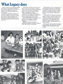 Pamphlet - Document, brochure, More than Fifty years of service to the Widows of Ex-Servicemen and their Children, 1974
