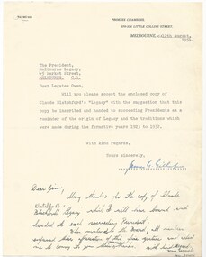 Letter, (H22), 1954