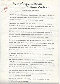 Document - Speech, 24th Battalion (Gallipoli). Address by Frank Doolan (H27), 1970