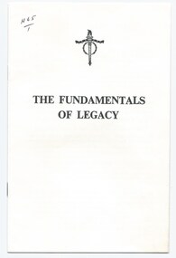 Booklet - Document, brochure, The Fundamentals of Legacy (H65), 1968