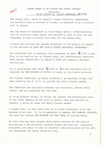 Document - Speech, WD Joynt VC Guest Speaker 28/10/52 'Where there is no vision the people perish' (H21), 1952