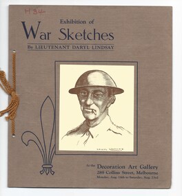 Programme - Document, Exhibition of War Sketches by Lieutenant Daryl Lindsay (H34), 1919