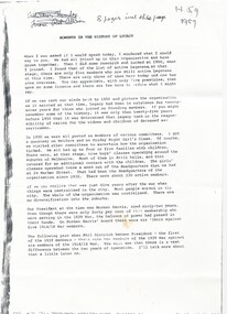 Document - Speech, Moments in the History of Legacy 1987 (H59), 1987